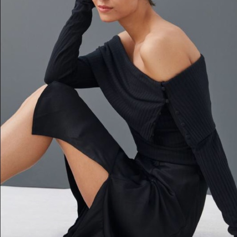 Anthropologie Ribbed Off the Shoulder Top